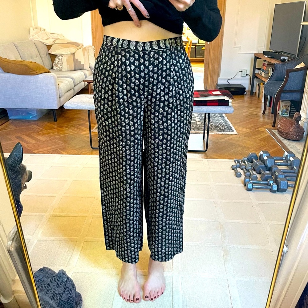 Madewell cropped silk pants